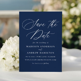 Moderne, elegante Hochzeit der Kalligraphie Save The Date