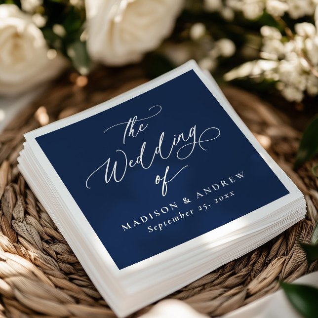 Moderne, elegante Hochzeit der Kalligraphie Serviette (Von Creator hochgeladen)