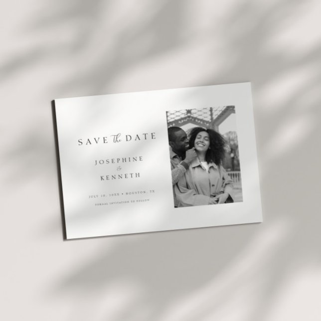 Moderne, elegante Hochzeit des Minimalistischen Fo Save The Date (Von Creator hochgeladen)