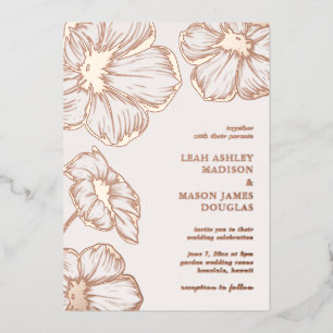 Moderne, elegante Hochzeit Folieneinladung