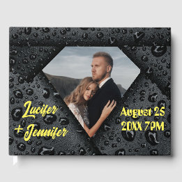 Moderne elegante Hochzeit Golden Diamant Gästebuch