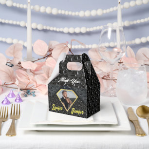 Moderne elegante Hochzeit Golden Diamant Geschenkschachtel