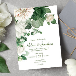 Moderne Elegante Hochzeit im botanischen Garten Einladung