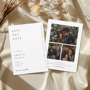 Moderne, elegante Hochzeit mit Foto Save The Date