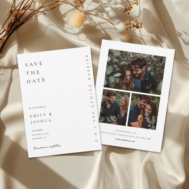 Moderne, elegante Hochzeit mit Foto Save The Date (Von Creator hochgeladen)