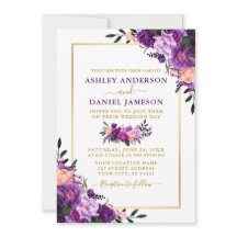 Moderne elegante Hochzeit mit Lila Foto