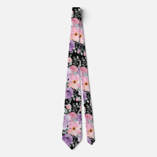 Moderne elegante Hochzeit mit schwarzer Flora Krawatte