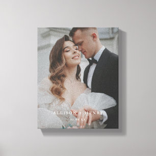 Moderne elegante Hochzeit mit vollständigem Foto i Leinwanddruck