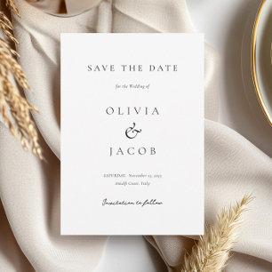 Moderne, elegante Hochzeit Save The Date