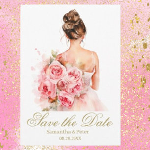 Moderne elegante Hochzeit - Termin vormerken Save The Date