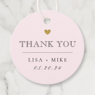 Moderne, elegante Hochzeit Vielen Dank Geschenkanhänger