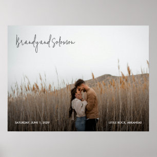 Moderne elegante Hochzeits-Fotoschild Poster