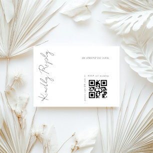 Moderne elegante Hochzeits-QR-Code RSVP Karte