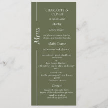Moderne elegante Hochzeitsempfangs-Menükarten-Desi