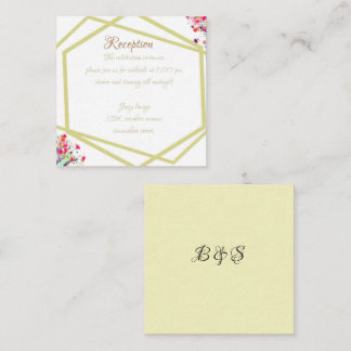 Moderne elegante Hochzeitsempfehlung Begleitkarte