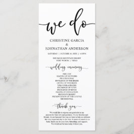 Moderne, elegante Hochzeitsfeier Programm