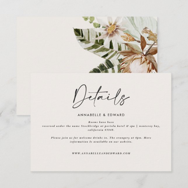 Moderne, elegante Hochzeitskarte RSVP (Vorne/Hinten)