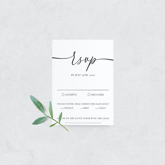 Moderne elegante Hochzeitskarte RSVP (Von Creator hochgeladen)
