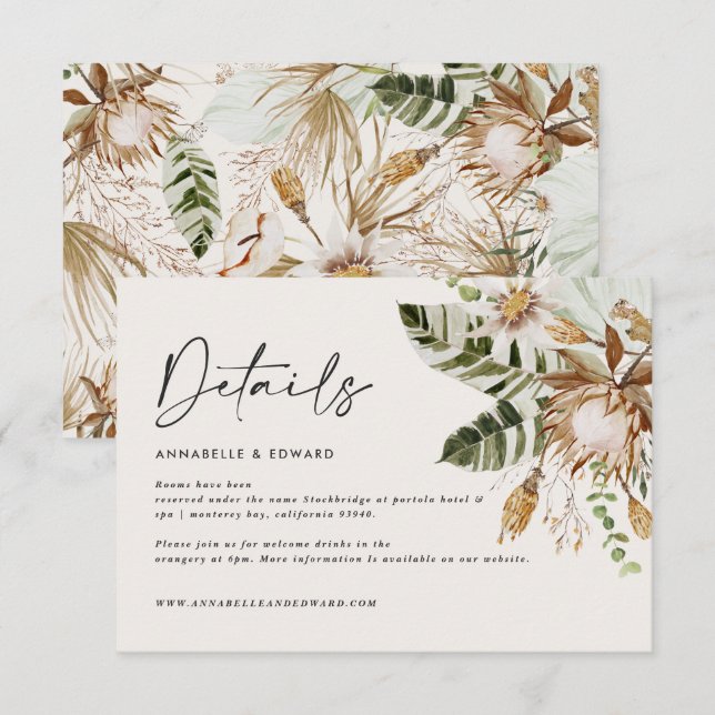 Moderne, elegante Hochzeitskarte RSVP Karte (Vorne/Hinten)