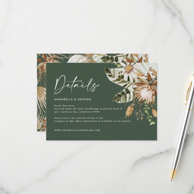 Moderne, elegante Hochzeitskarte RSVP Karte (Vorderseite/Rückseite Beispiel)