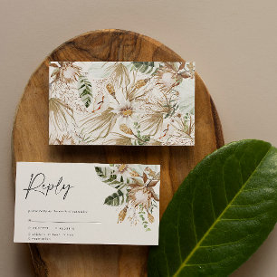 Moderne, elegante Hochzeitskarte RSVP Mitteilungskarte