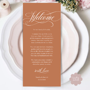 Moderne elegante Hochzeitsplatz-Karten-Dankeschön- Programm