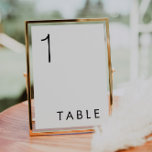 Moderne, elegante Hochzeitsstiftung Tischnummer<br><div class="desc">Dies ist eine moderne, elegante Hochzeitsfeier-Tischnummer. Bearbeiten Sie die meisten Texte und alle Schriftart und Hintergrundfarben. // Für passende Artikel besuchen Sie bitte die "HARLOW" Kollektion im Sincerely By Nicole Zazzle Store. * Wenn Ihnen dieses Design gefällt, Sie es aber nicht für etwas finden, das Sie suchen, wenden Sie sich...</div>