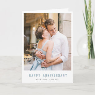 Moderne elegante Hochzeitstag-Fotogrußkarte Karte