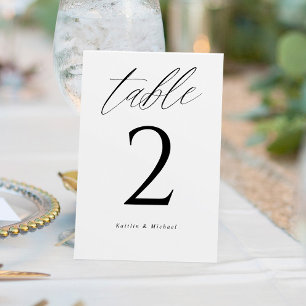 Moderne elegante Hochzeitstisch-Nummern Tischnummer