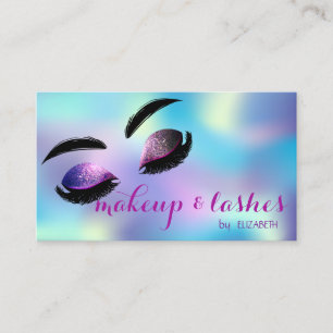 Moderne elegante holografische Glitter-Wimpern, Ma Visitenkarte