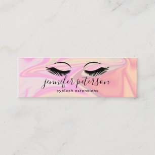 Moderne, elegante, holografische Wimpernverlängeru Mini Visitenkarte