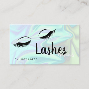 Moderne, elegante Holographie-Lashes Visitenkarte