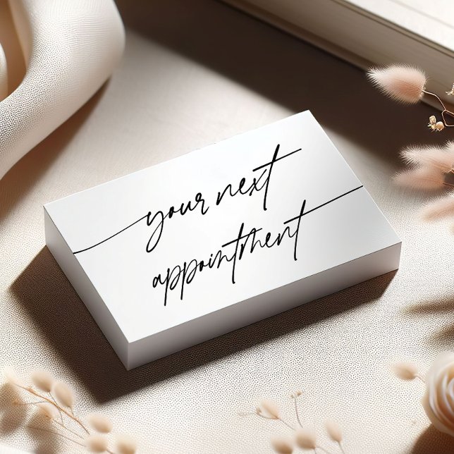 Moderne Elegante Ihr nächstes Termin-Skript Terminkarte (Von Creator hochgeladen)