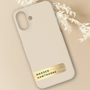 Moderne, elegante Imitate aus Gold, gegossen iPhone 16 Plus Hülle