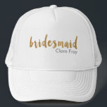 Moderne, elegante Imitate goldfarbener Bräunungste Truckerkappe<br><div class="desc">Elegantes und klares Imitat goldene Bräunungsdesign. Sie können das Design anpassen,  indem Sie die Hintergrundfarbe ändern,  Namen oder anderen Text hinzufügen.</div>