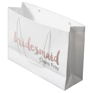moderne elegante Imitate Rose Goldüberschrift Große Geschenktüte