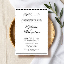 Moderne, elegante islamische Hochzeit mit gerundet Einladung