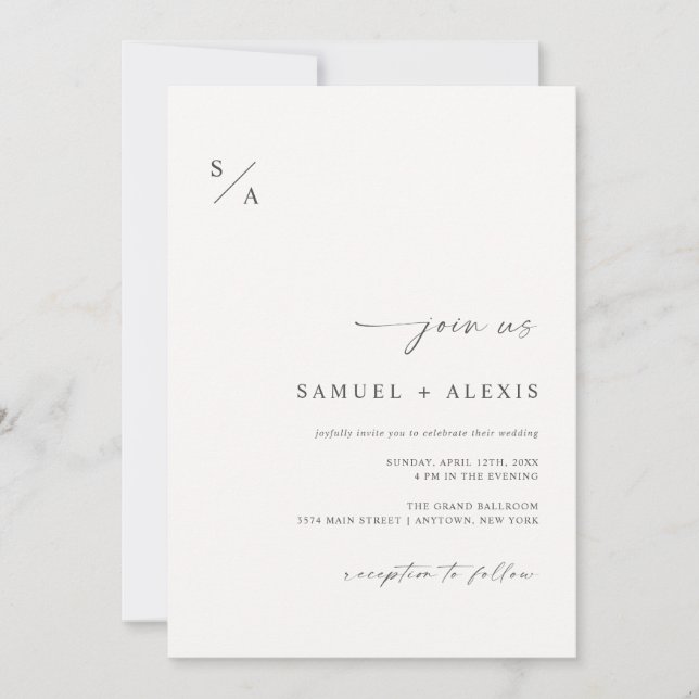 Moderne Elegante Ivory Einfache Minimalistische Ho Einladung (Vorderseite)