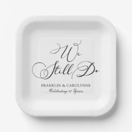 Moderne Elegante Jubiläumsfeier Pappteller