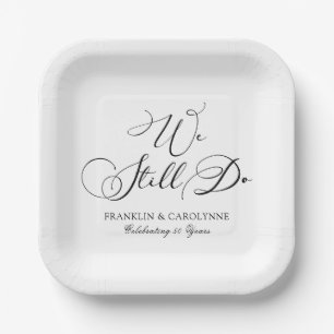 Moderne Elegante Jubiläumsfeier Pappteller