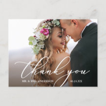 Moderne elegante Kalligrafie Danke Hochzeit