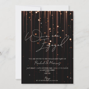 Moderne, elegante Kalligrafie-Engagement-Partei Einladung