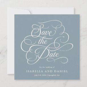 Moderne elegante Kalligrafie-Schrift Hochzeit Save The Date