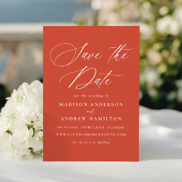 Moderne elegante Kalligrafie Verona Sunset Wedding Save The Date