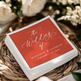 Moderne elegante Kalligrafie Verona Sunset Wedding Serviette