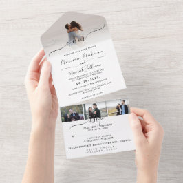 Moderne elegante Kalligraphie | Foto UAWG Wedding All In One Einladung