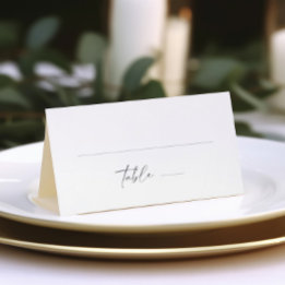 Moderne Elegante Kalligraphie gegliederte Platzkar Platzkarte