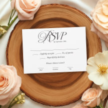 Moderne elegante Kalligraphie Hochzeit RSVP