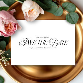 Moderne elegante Kalligraphie-Hochzeit Save The Date