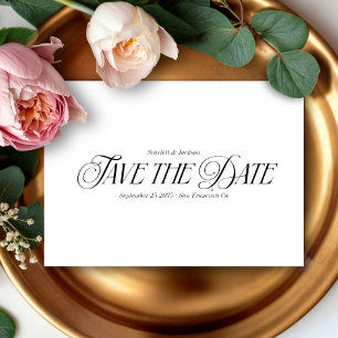 Moderne elegante Kalligraphie-Hochzeit Save The Date